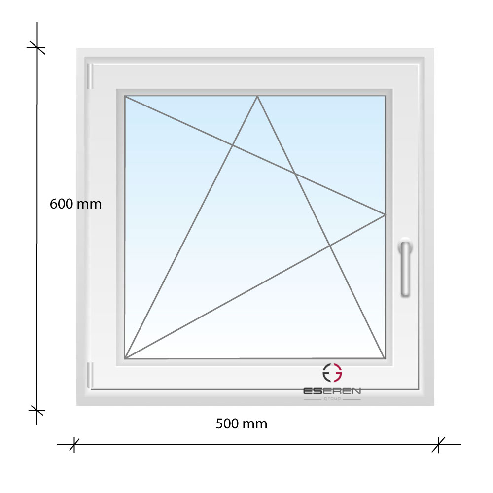 50x60 bukó-nyíló ablak