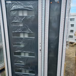 antracit bejárati ajtó kétszárnyú