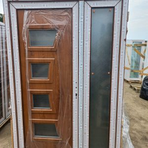 aranytölgy bejárati ajtó kétszárnyű