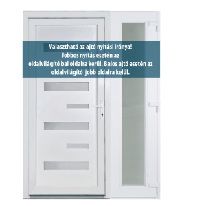 kétszárnyű műanyag bejárati ajtó