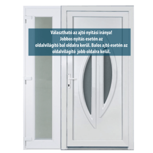 kétszárnyú műanyag bejárati ajtó