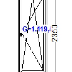 erkélyajtó 830x2350