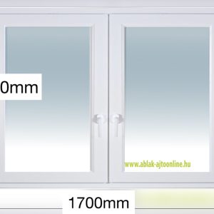 170×130 Kétszárnyas Tokosztott Bukó – Nyíló ablak ESEREN profilból 2 rétegű üvegezéssel