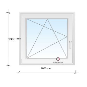 100×130 Bukó-Nyíló ablak 2 rétegű üvegezés