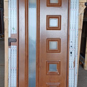 Műanyag bejárati ajtó Aranytölgy Thermoline51